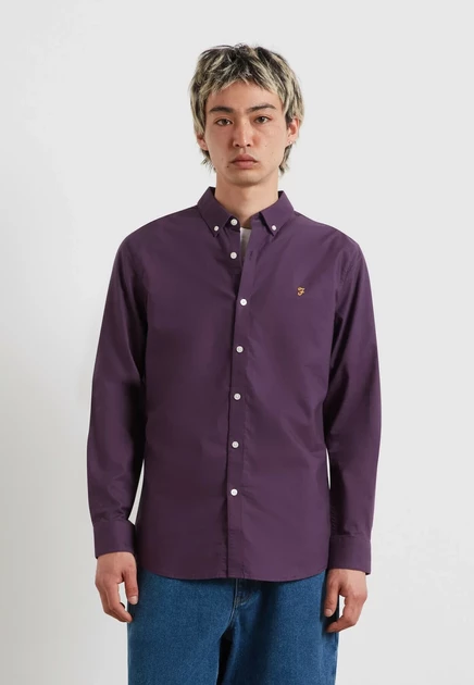 Farah BREWER SHIRT - Shirt - bordeaux deep purple