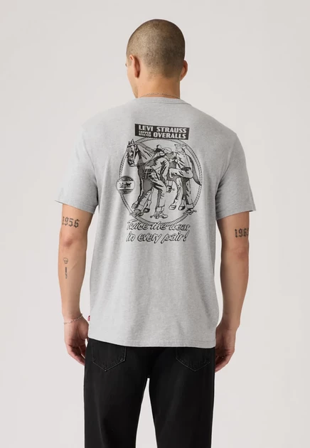 Levi's® RELAXED FIT TEE - Print T-shirt - coastal creative fresh and smooth pumice stone grey