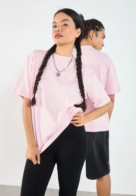 Унисекс футболка YOURTURN Boxy Fit, розово-бежевая