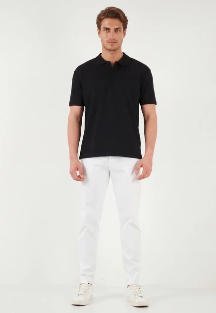 Мужское поло Lela & Buratti Regular Fit, черное
