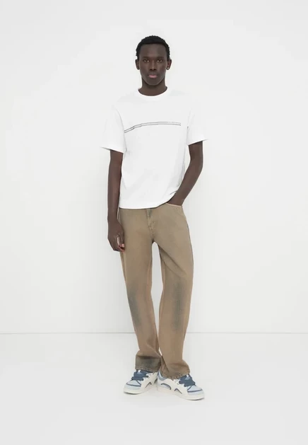 Мужская футболка Jack & Jones Jcofusion, бело-синяя