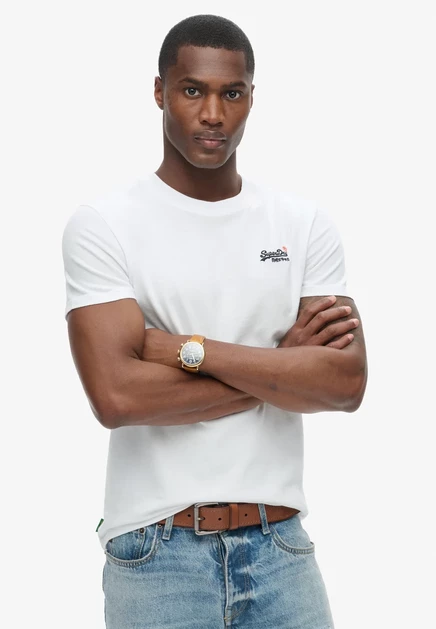 Мужская футболка Superdry Co. Essential Embroidered, белая