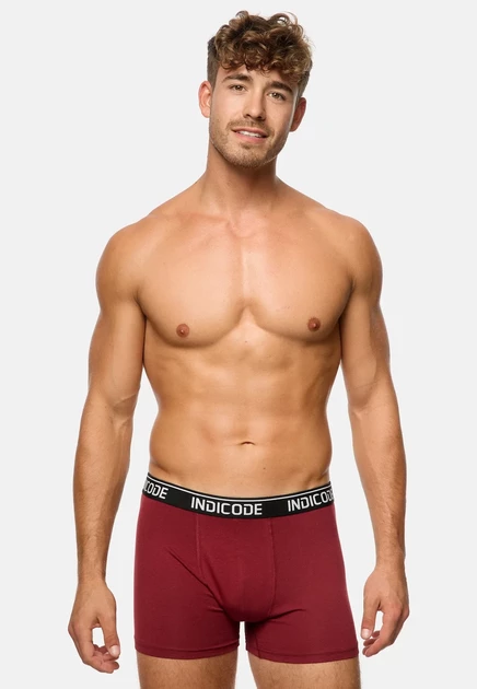 INDICODE JEANS MILANO 6PACK - Boxer briefs - offwhite bordeaux