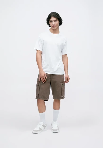 Мужская футболка Jack & Jones Plain, базовая, сине-белая