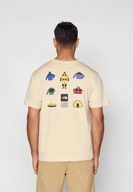 Мужская футболка The North Face Icon, принт, бежевая
