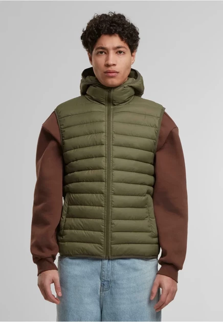 Мужской жилет Urban Classics Basic Light, темно-оливковый