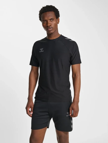 Мужская спортивная футболка Hummel, черный меланж