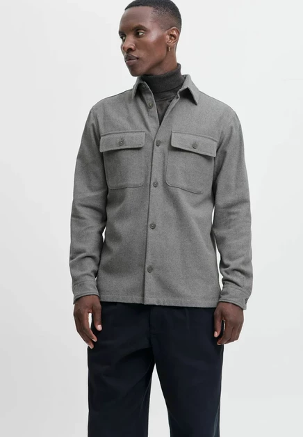 Мужская летняя куртка Jack & Jones Premium, серый меланж