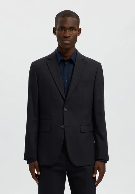 Selected SLMSLIM NEIL - Blazer jacket - sand black