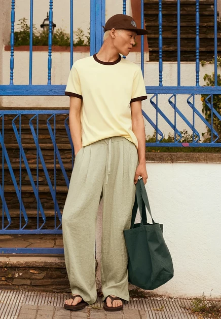 Мужские брюки Bershka Super Baggy, зеленые