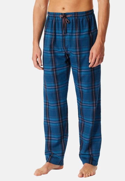 Schiesser HOSE LANG - MIX + RELAX - Pyjama bottoms - beige/blau dunkelblau