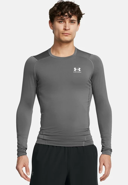 Мужской лонгслив Under Armour HeatGear, бело-черный