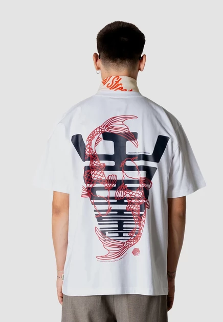 Мужская футболка Woodbird BAINE CARP TEE, белая