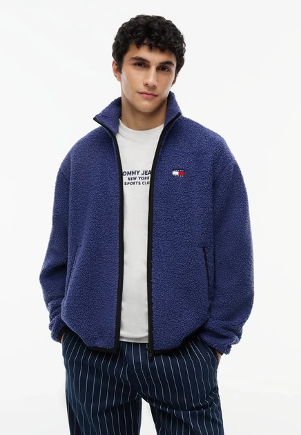 Мужская флисовая куртка Tommy Jeans Badge, синяя