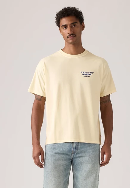 Levi's® VINTAGE FIT GRAPHIC TEE - Basic T-shirt - bright white rutabaga