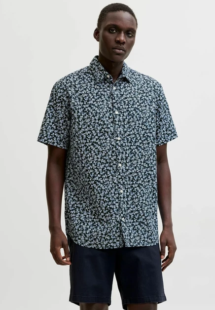 Мужская рубашка Jack & Jones Premium Regular Fit, синяя
