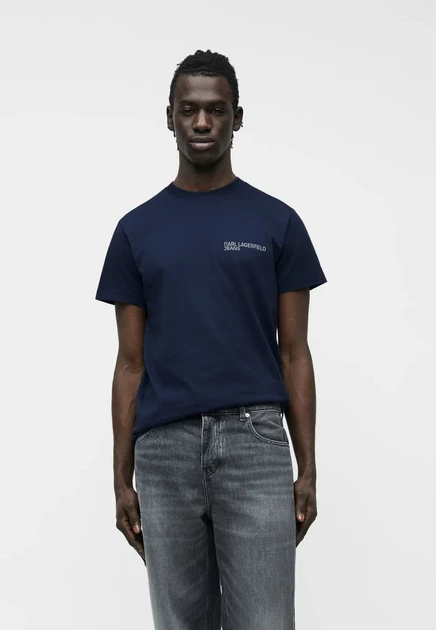 Мужская футболка Karl Lagerfeld Jeans KLJ Slim, чёрная