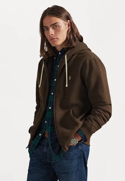 Polo Ralph Lauren THE RL FLEECE HOODIE - Zip-up sweatshirt - andover heather nutmeg brown