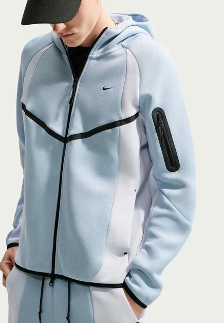 Мужское худи Nike Tech Fleece Pro, голубое/серое/чёрное