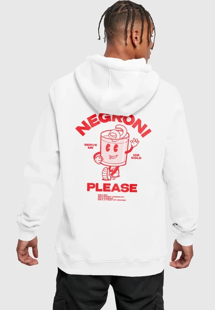 Мужское худи Mister Tee Negroni Please, белое