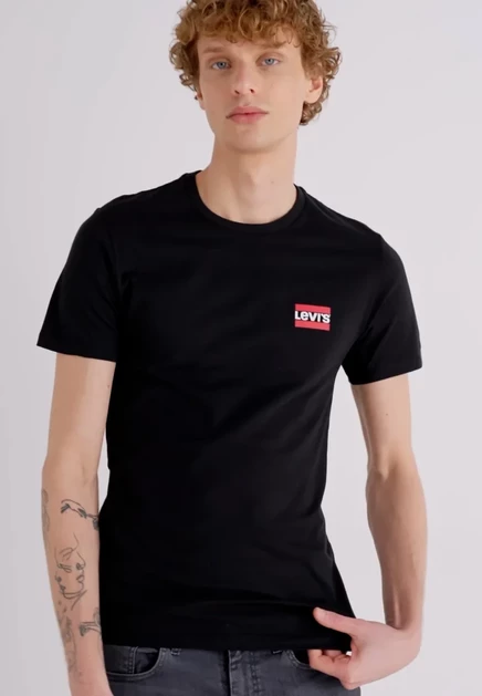 Мужские футболки Levi's 2 шт., базовые, белые/черные