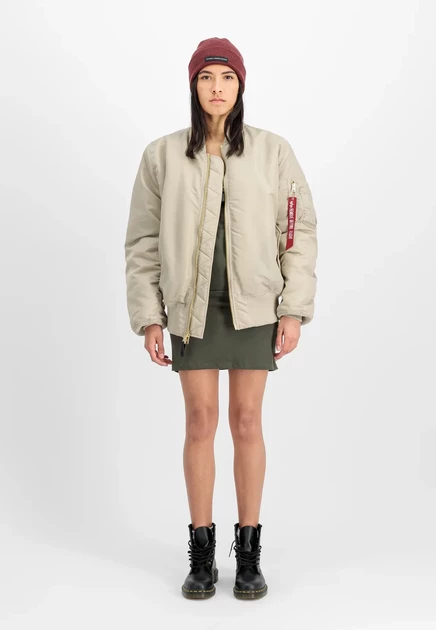 Унисекс бомбер Alpha Industries MA-1, шалфейно-бежевый