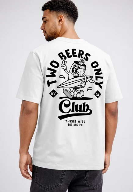 Мужская футболка Neverless Two Beers Only, белая