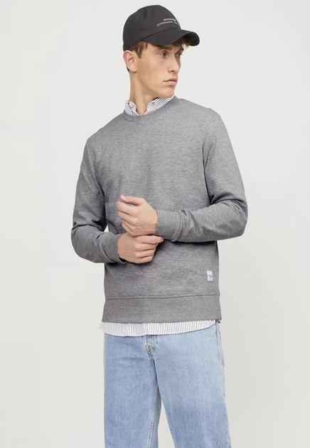 Мужская толстовка Jack & Jones Jjebasic, светло-серая