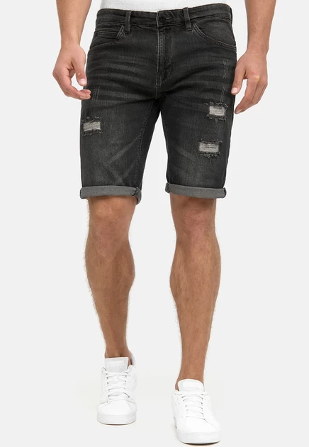 INDICODE JEANS INCADEN - Denim shorts - blau black