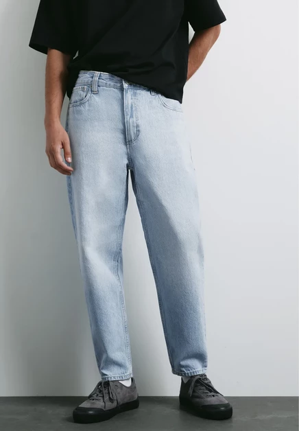 Мужские джинсы Pull&Bear Tapered Fit, голубые