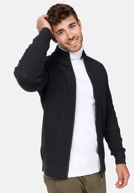 INDICODE JEANS INLAYTON - Cardigan - navy raven