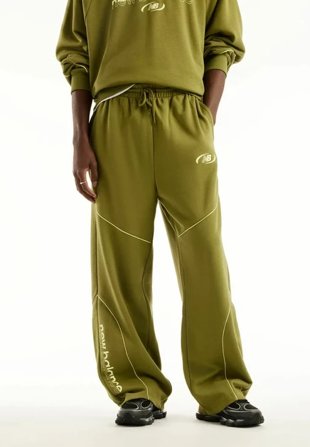 New Balance TRACKSIDE FRENCH TERRY PANT - Tracksuit bottoms - nb navy sport green