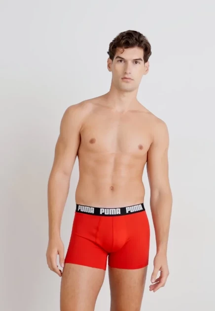 Мужские боксеры Puma Everyday, 4 шт., черно-серо-красные