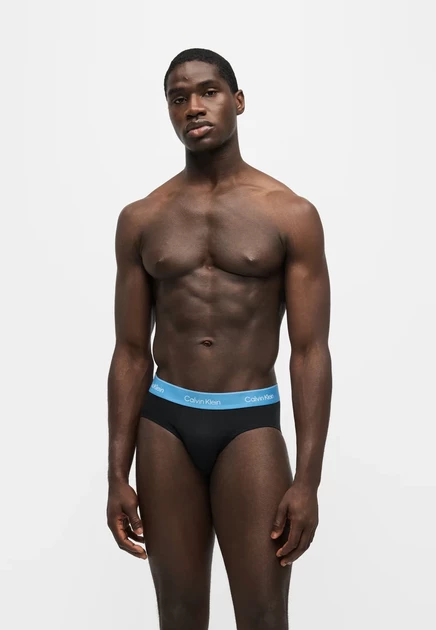 Calvin Klein Underwear 3 PACK - Briefs - black poseidon blue/plein air/red plum