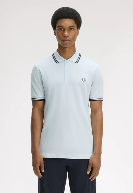 Мужская футболка-поло Fred Perry Twin Tipped, серая