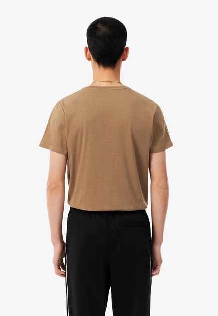 Lacoste TH6709_ZIH - Basic T-shirt - blanc marron-six