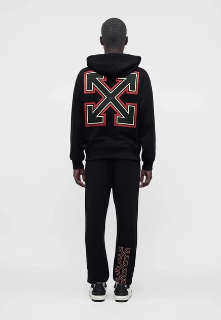Мужское худи Off-White Arrow Regular, черно-красное