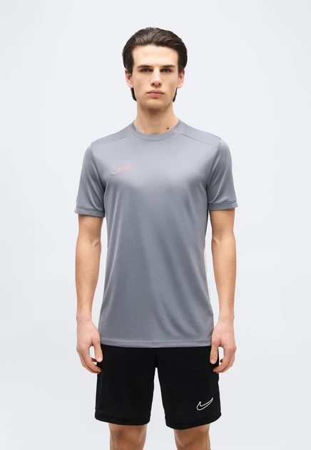 Мужская футбольная футболка Nike, серо-бело-розовая