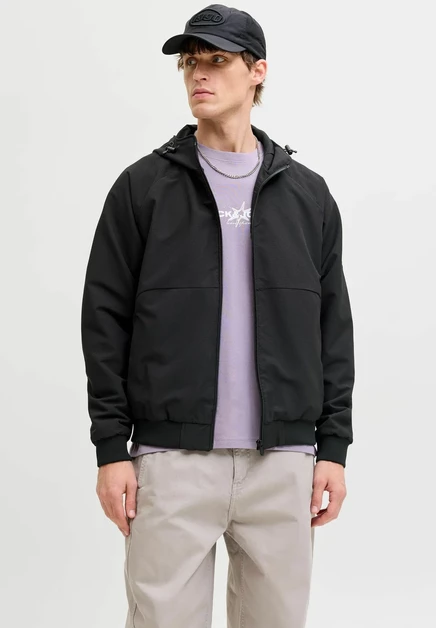 Мужская куртка-бомбер Jack & Jones Bomber, черная