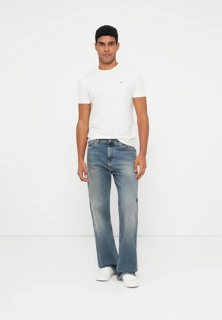 Мужская футболка Tommy Jeans Slim Tee, экрю, черная, бежевая