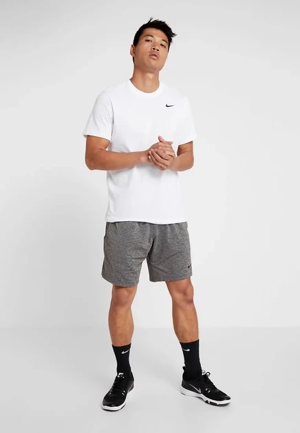 Мужская спортивная футболка Nike Performance Tee Crew Solid, белая/черная