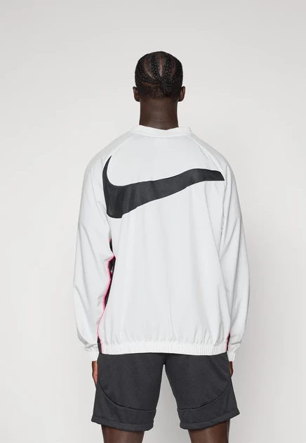 Мужской лонгслив Nike Shell Top, бело-черно-розовый