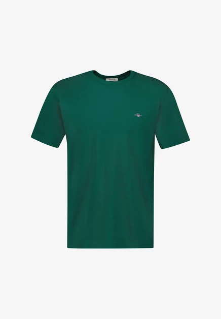 GANT SHIELD - Basic T-shirt - evening blue grün deep forest green