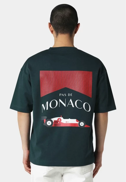 Мужская футболка Pas de Monaco Formule, принт, зеленая