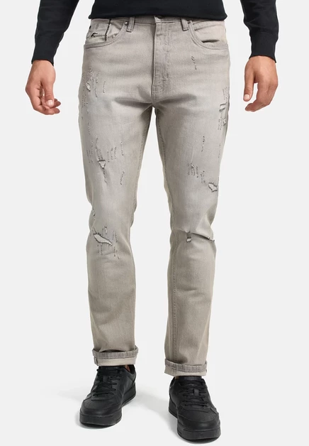 Мужские прямые джинсы Indicode Jeans Malinos, светло-серые