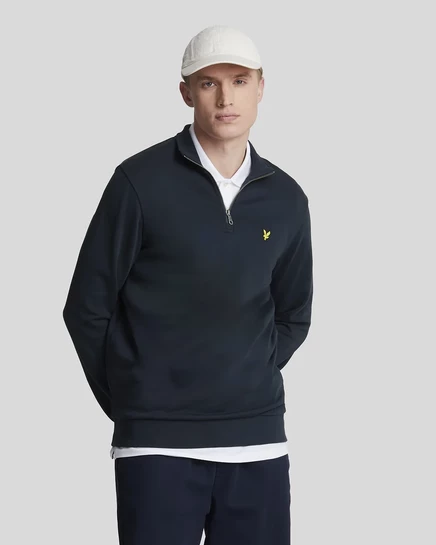 Мужской свитшот Lyle & Scott на молнии, черный/темно-синий