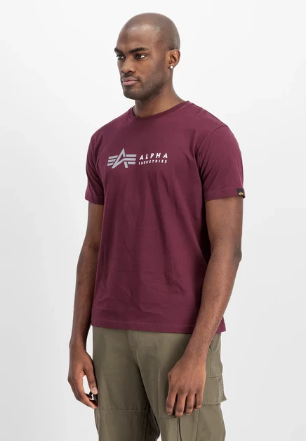 Мужская футболка Alpha Industries Label, вишневая