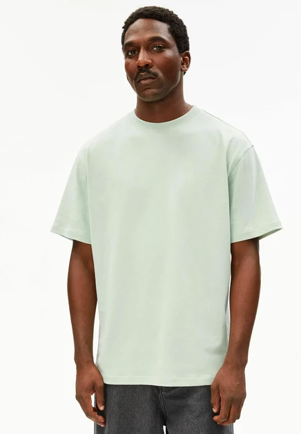 ARMEDANGELS MAARKOS HEAVY WEIGHT - Basic T-shirt - white foam