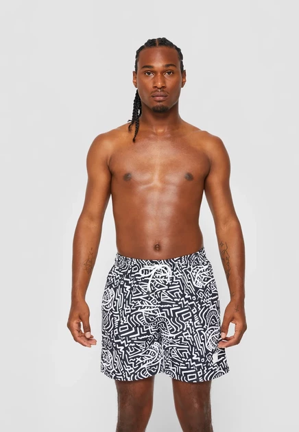 Urban Classics PATTERN SWIM SHORTS - Swimming shorts - redflowers signs aop