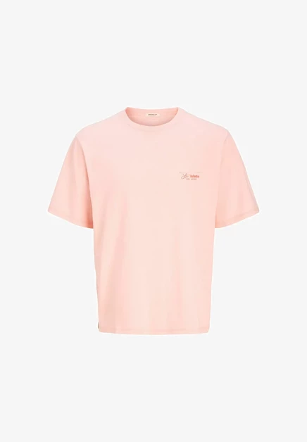 Мужская футболка Jack & Jones Backprintet, розовая